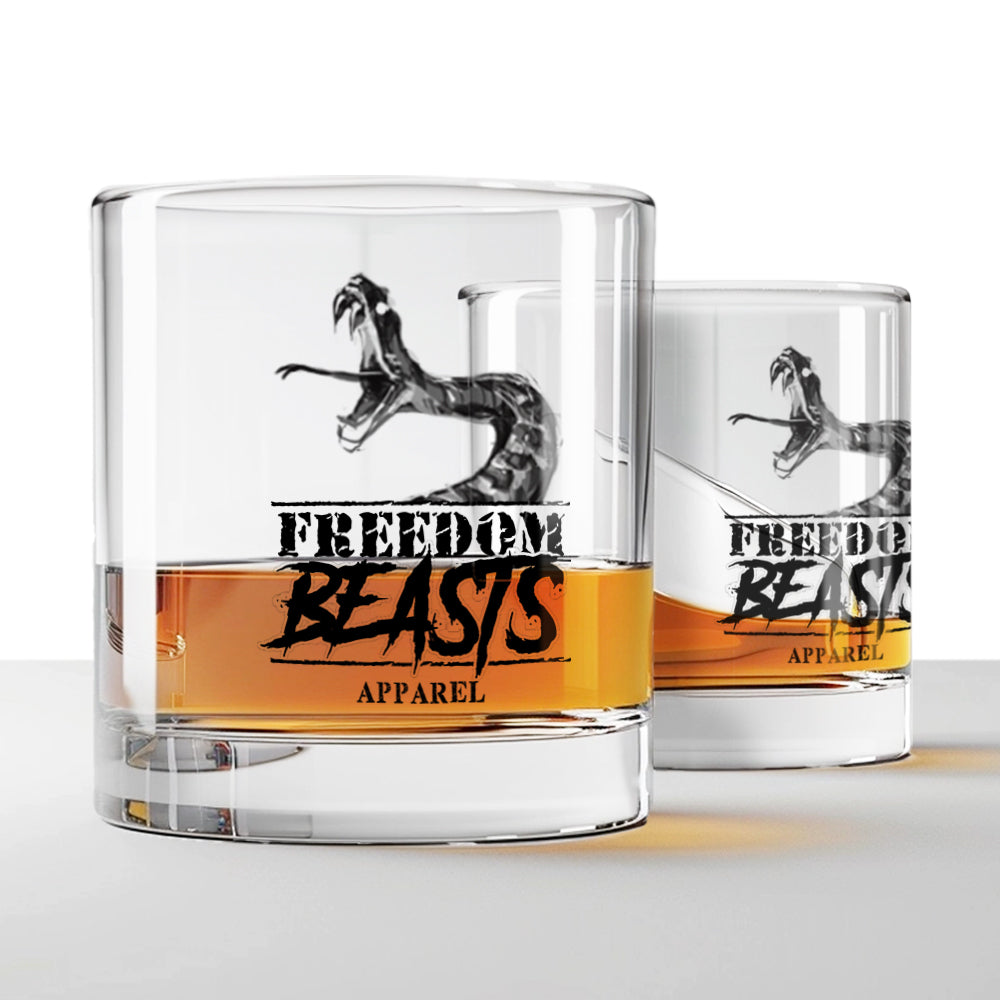 Don't Tread on Me Rocks Glass Set